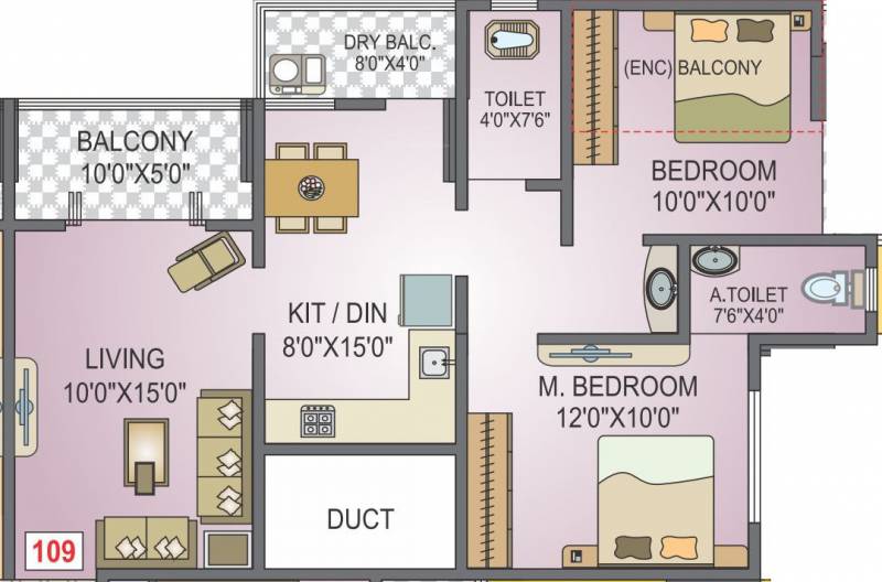 K R Ojasvi (2BHK+2T (571.99 sq ft) 571.99 sq ft)