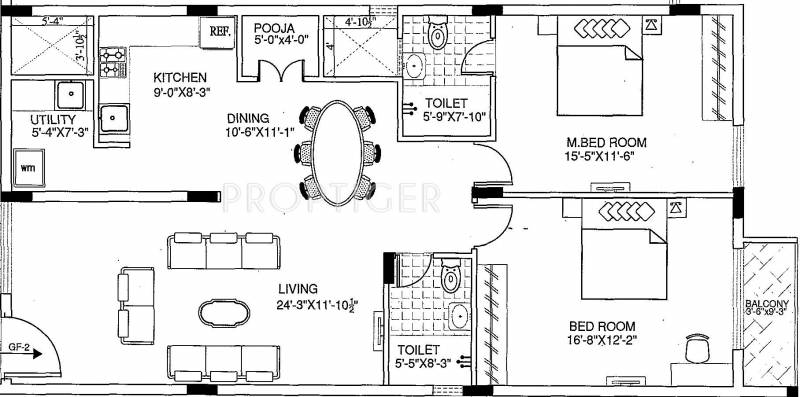 GR Templeton (2BHK+2T (1,442 sq ft)   Pooja Room 1442 sq ft)