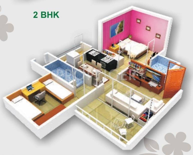 Omkar Omkar Harmony (2BHK+2T (802 sq ft) 802 sq ft)