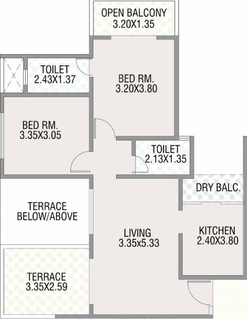 Reelicon Fairy Bell (2BHK+2T (642.93 sq ft) 642.93 sq ft)