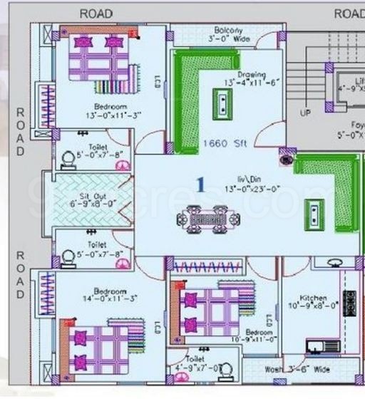 Grow Space Infrastructure BA Arcade (3BHK+3T (1,660 sq ft) 1660 sq ft)