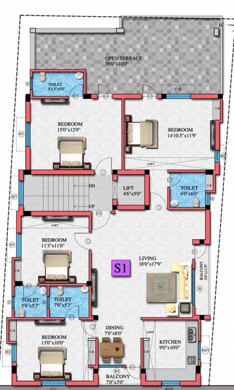 AVR Jasper (4BHK+4T (1,780 sq ft) 1780 sq ft) AVR Jasper (4BHK+4T (1,780 sq ft) 1780 sq ft)